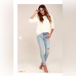 Weekend in Aspen Ivory Backless Sweater Top